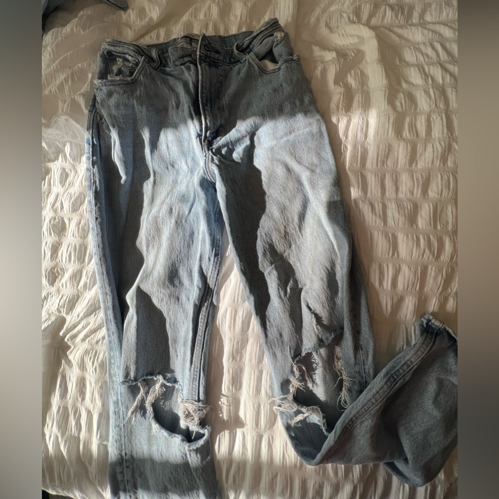 Abercrombie curve love high rise, straight leg jeans